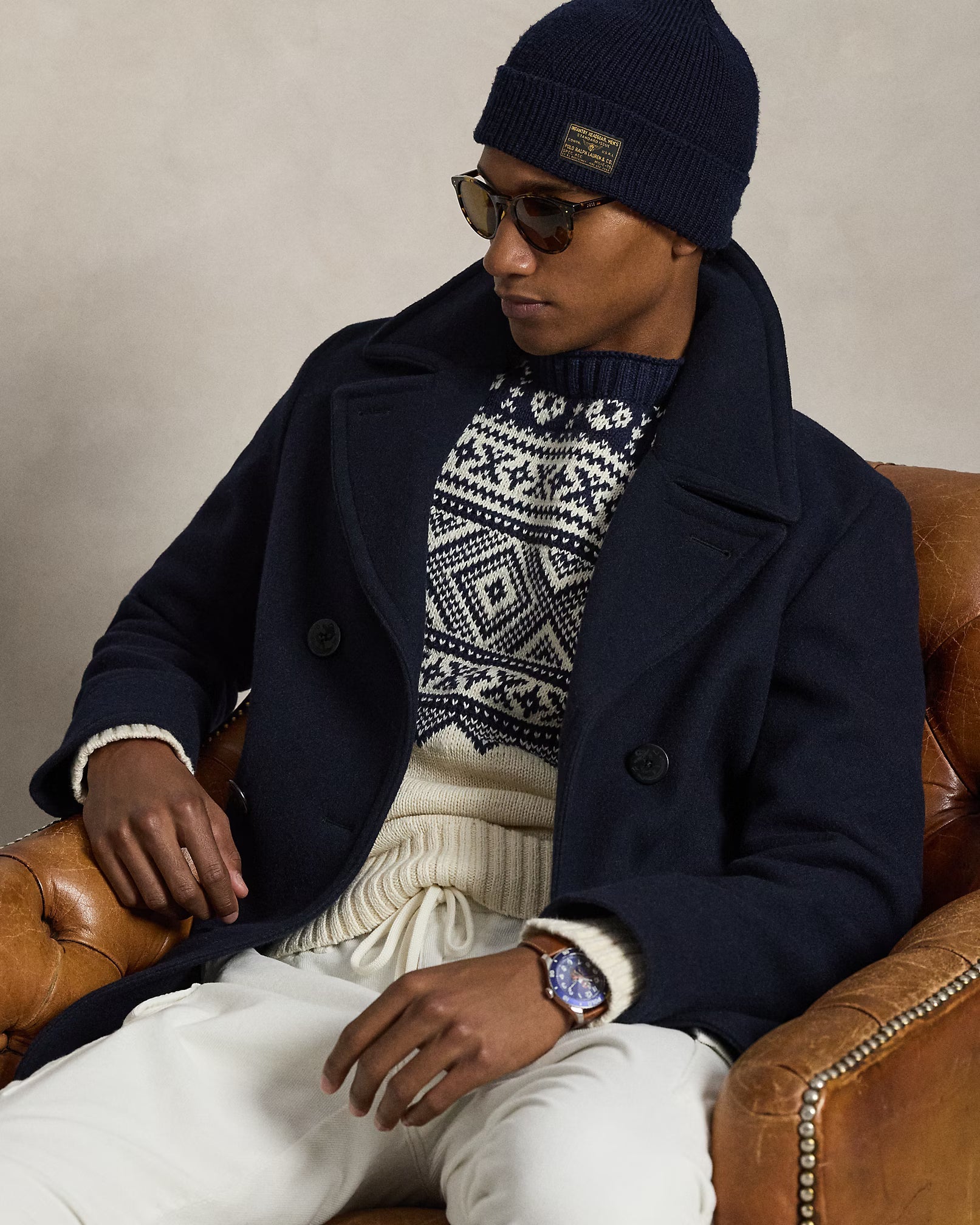 Jersey de algodón y cachemira con estampado