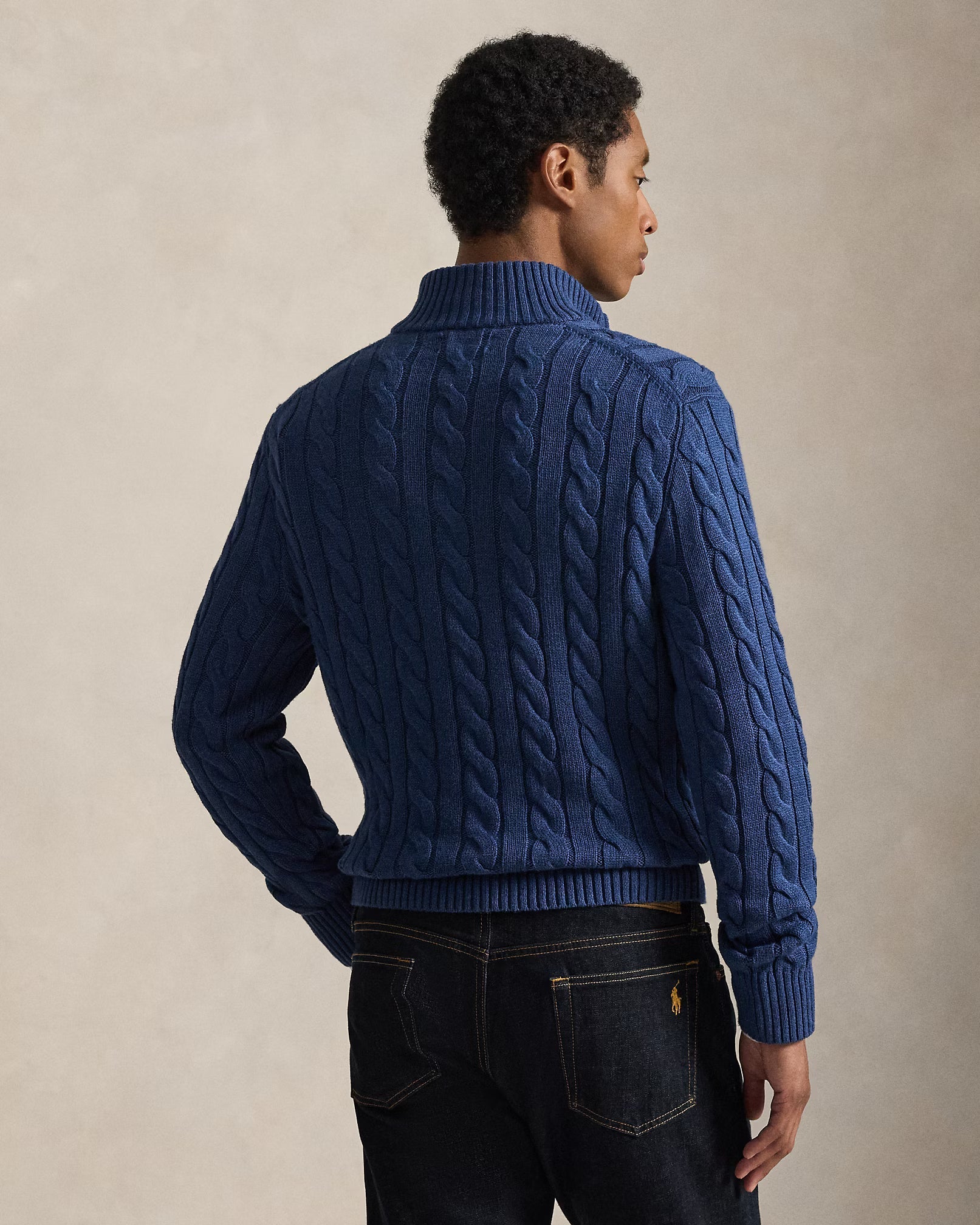 Jersey de algodón con cremallera hasta el pecho